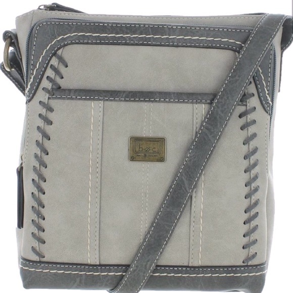 B.O.C. Born Concepts Womens Foakley Gray Faux Suede Crossbody Handbag NWOT - Picture 2 of 10